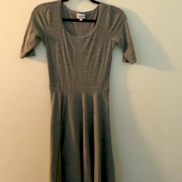 XS Solid Gray/Grey LuLaRoe Nicole Dress - NWOT - Picture 1 of 6